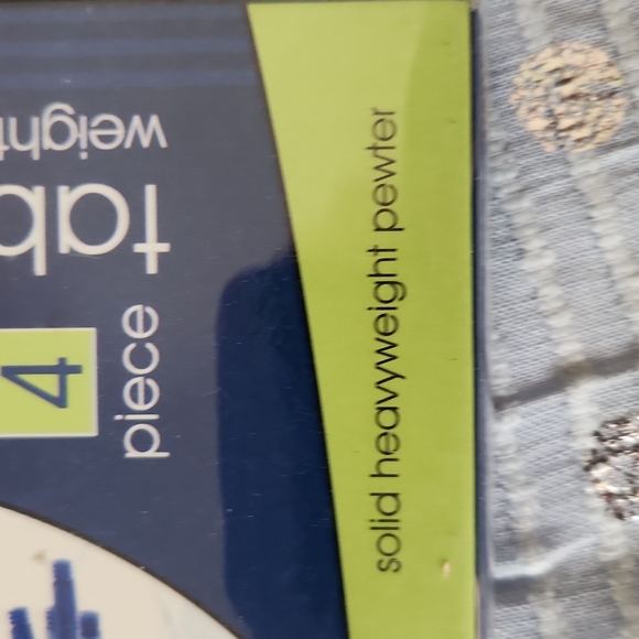 . Solid heavyweight pewter, for tablecloth - Picture 5 of 6